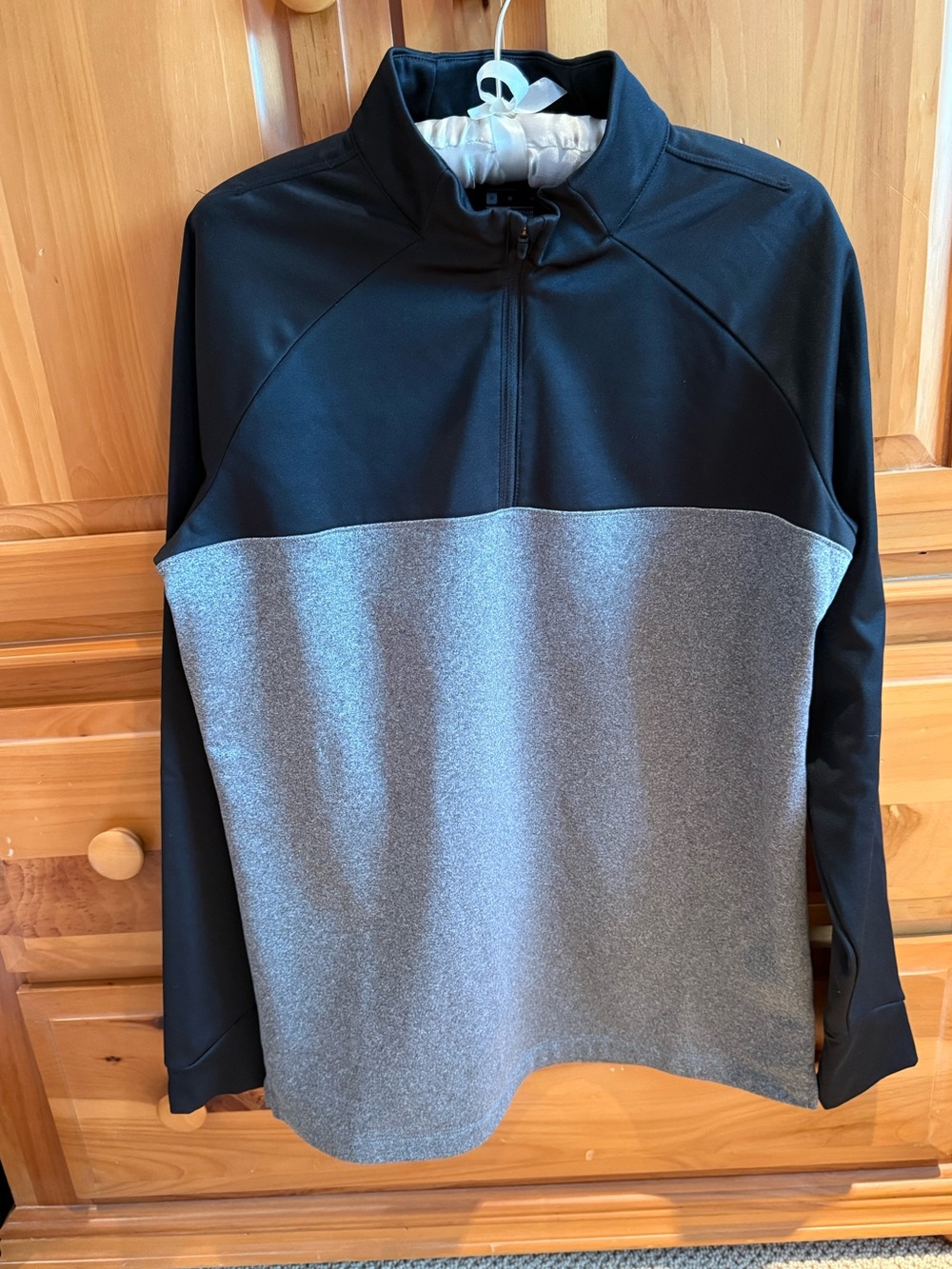 Nike Men's Black and Gray Zip-Up Pullover